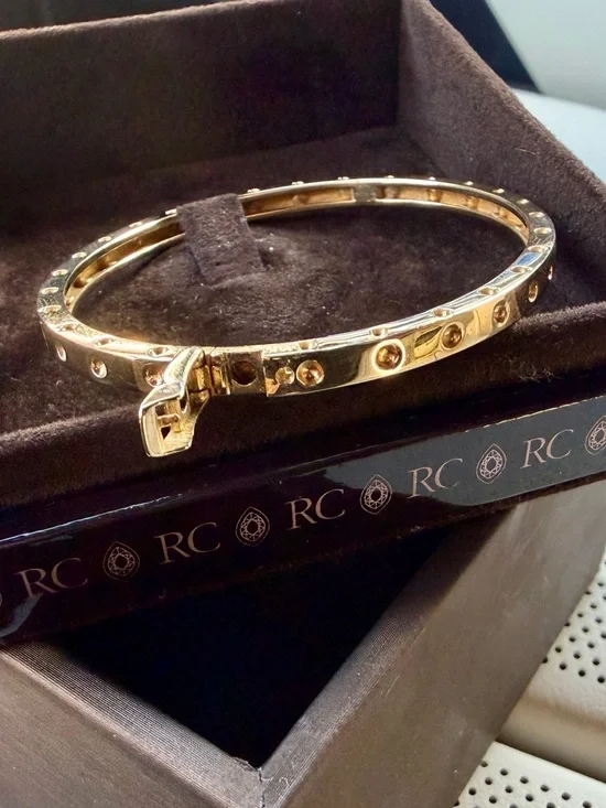 Roberto Coin Symphony Pois Moi Oval Bracelet 18k Yellow Gold (Retails $6600) - Picture 3 of 16